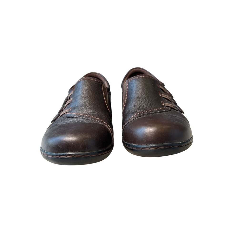 Clarks Ashland Effie Loafers Women's 9.5 Brown Leather Slip-On Comfort Support - Picture 5 of 15